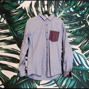 Geometric pocket 21 Men button up